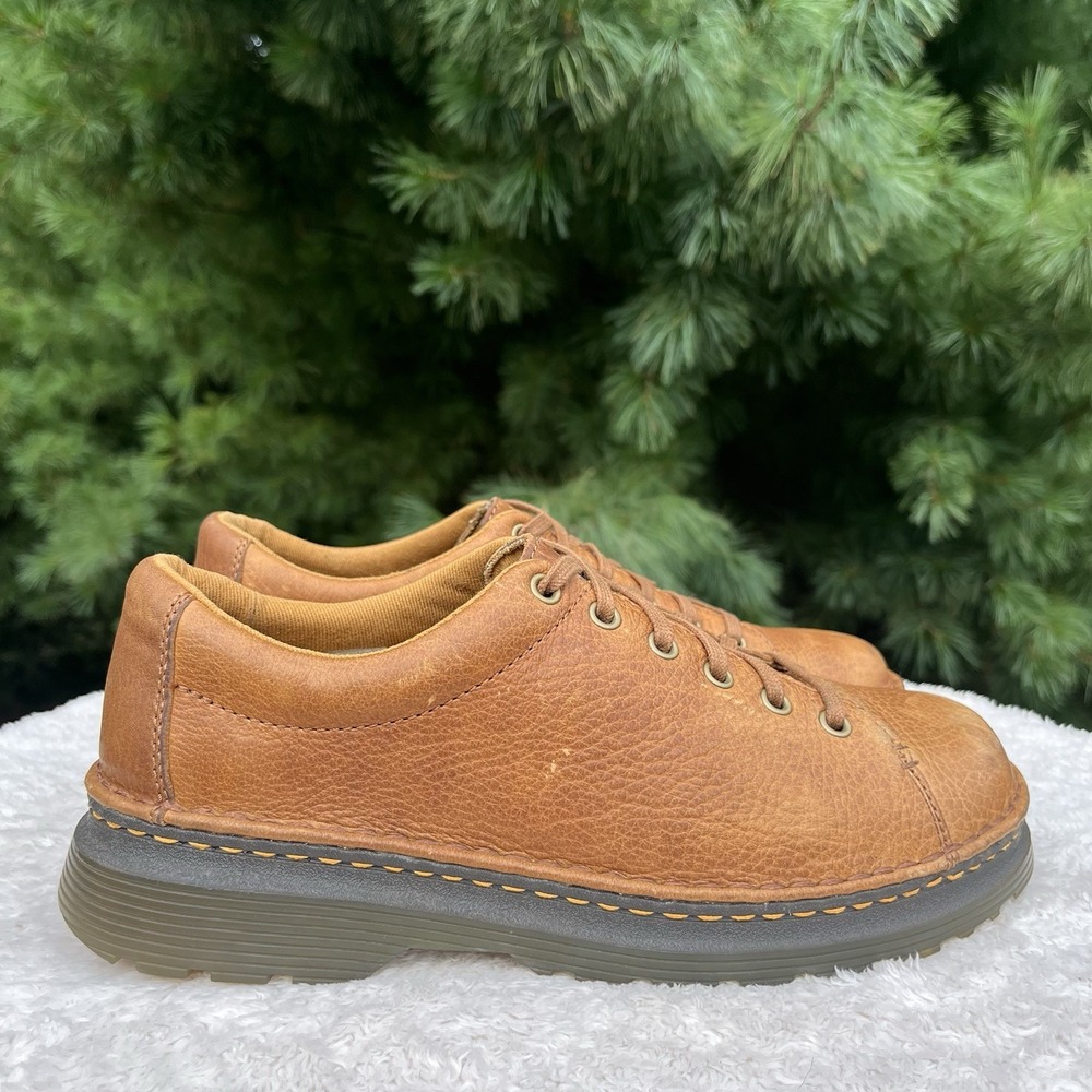 Dr Martens Healy Mens 9 Tan Brown Leather Oxford Shoes AirWair Casual Lace Up